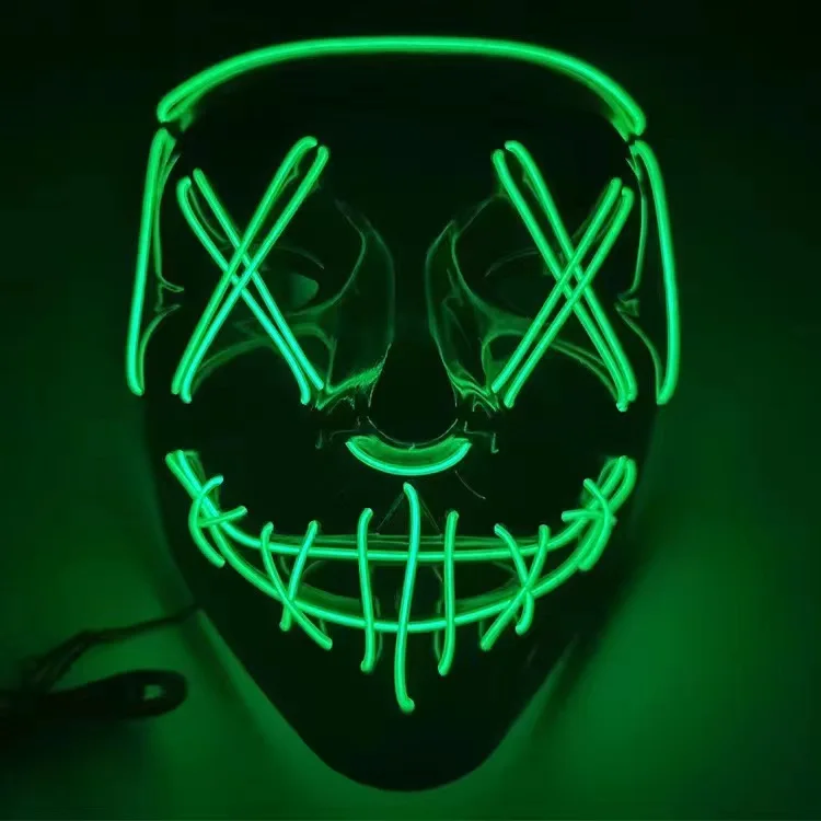 Led Purge Mask Halloween - Adult Kids Halloween Neon Led Purge