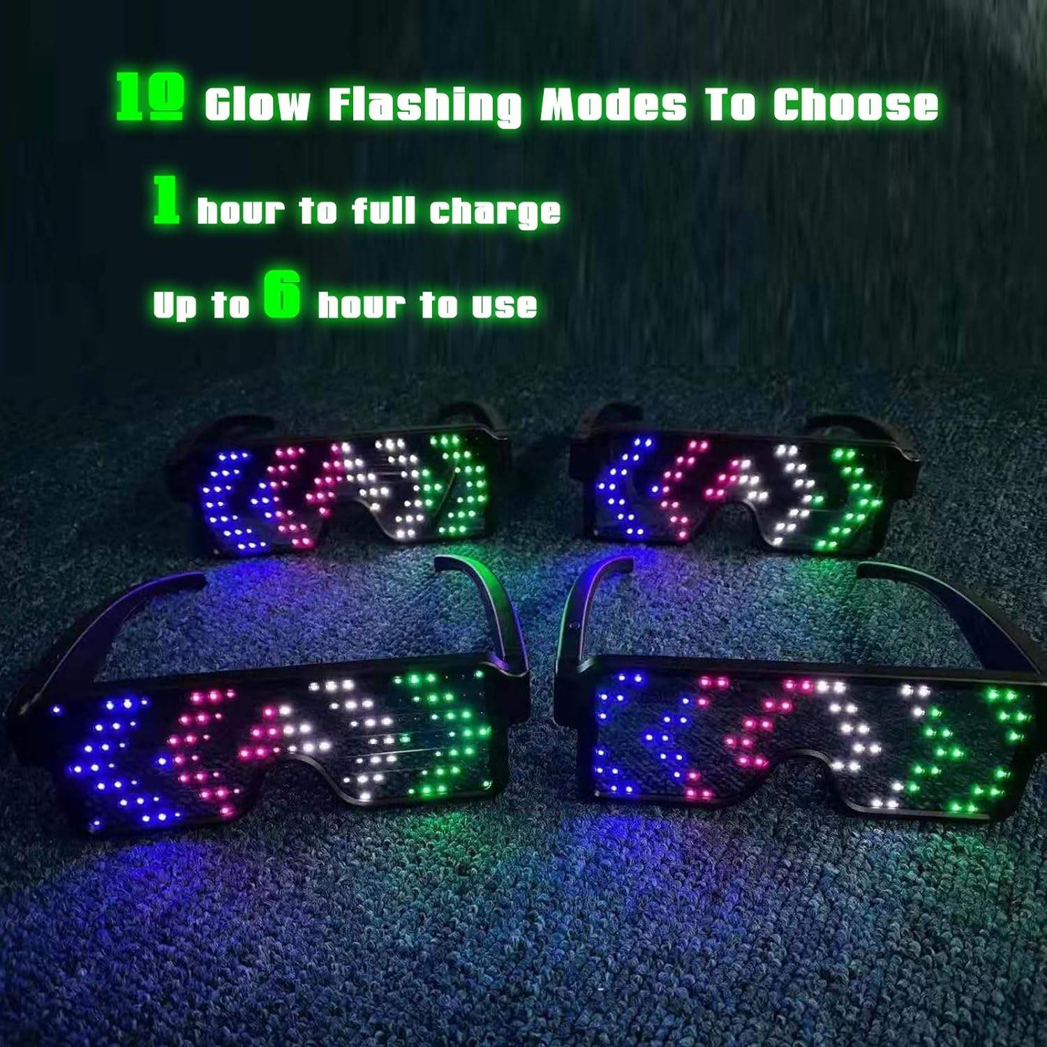 LED Glasses Light Up Dynamic P - Glow In The Dark Party Glasses review and price