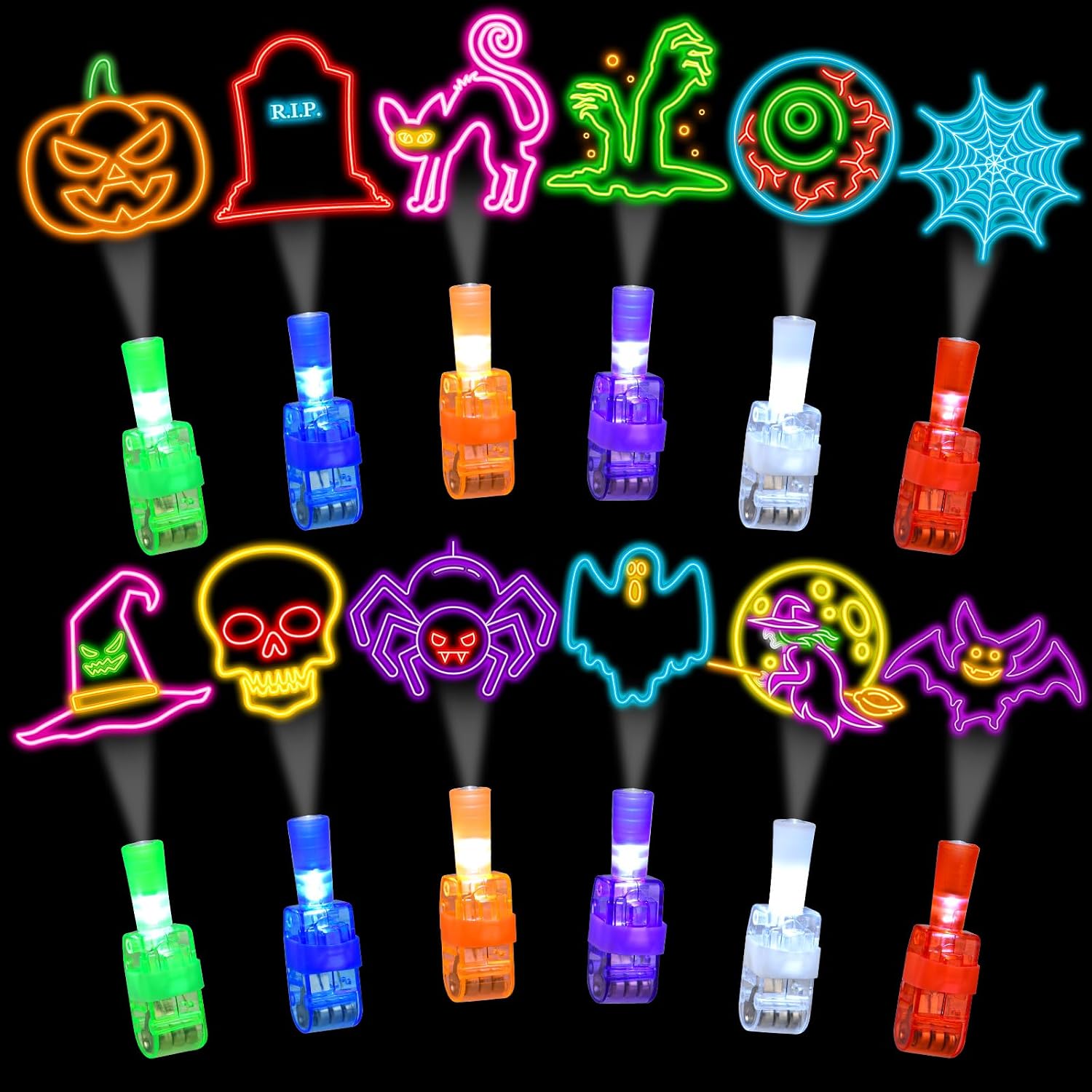 36pcs Halloween Finger Project - Glow In The Dark Party Glasses review and price